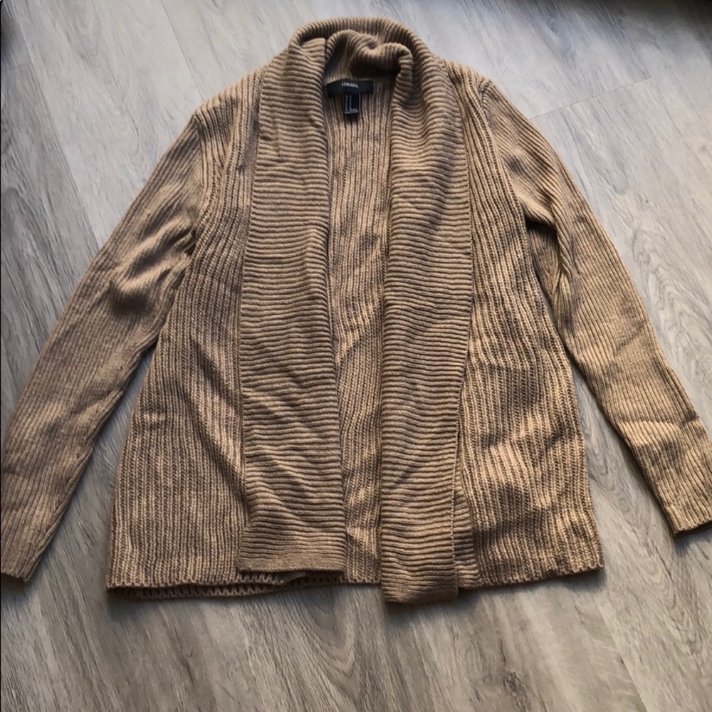 Long brown/tan colored cardigan